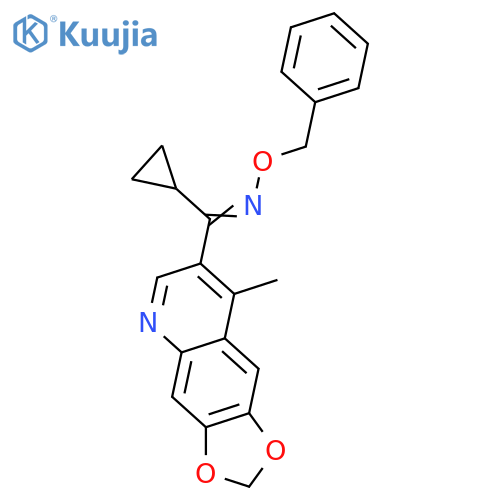 CYCLOPROPYL(8-METHYL[1,3]DIOXOLO[4,5-G]QUINOLIN-7-YL)METHANONE O-BENZYLOXIME structure
