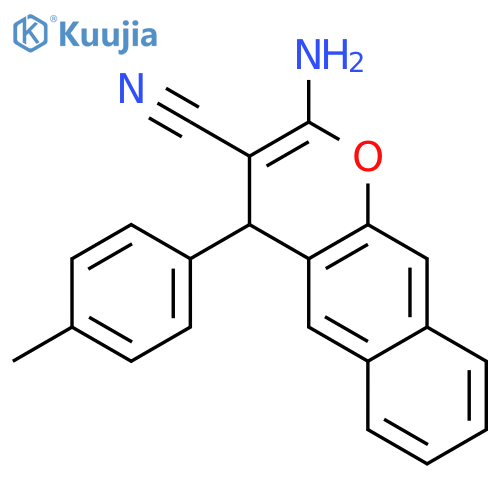 4H-Naphtho[2,3-b]pyran-3-carbonitrile, 2-amino-4-(4-methylphenyl)- structure