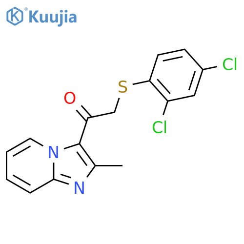 2-[(2,4-Dichlorophenyl)sulfanyl]-1-(2-methylimidazo[1,2-a]pyridin-3-yl)-1-ethanone structure