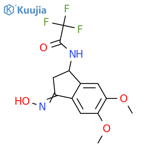 2,2,2-TRIFLUORO-N-[3-(HYDROXYIMINO)-5,6-DIMETHOXY-2,3-DIHYDRO-1H-INDEN-1-YL]ACETAMIDE structure