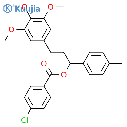 1-(4-METHYLPHENYL)-3-(3,4,5-TRIMETHOXYPHENYL)PROPYL 4-CHLOROBENZENECARBOXYLATE structure
