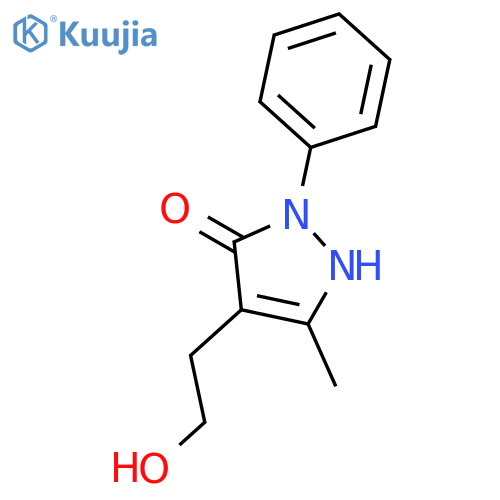 4-(2-Hydroxyethyl)-5-methyl-2-phenyl-1,2-dihydro-3H-pyrazol-3-one structure