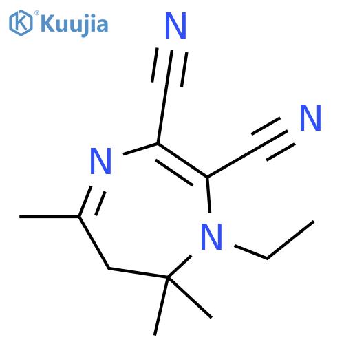 1H-1,4-Diazepine-2,3-dicarbonitrile, 1-ethyl-6,7-dihydro-5,7,7-trimethyl- structure