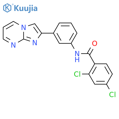 2,4-Dichloro-N-(3-{imidazo[1,2-a]pyrimidin-2-yl}phenyl)benzamide structure