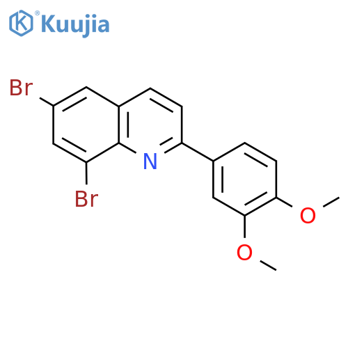 6,8-Dibromo-2-(3,4-dimethoxyphenyl)quinoline structure
