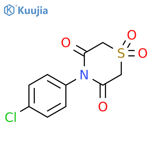 4-(4-Chlorophenyl)-1lambda6-thiomorpholine-1,1,3,5-tetrone structure