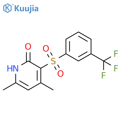 4,6-dimethyl-3-[3-(trifluoromethyl)benzenesulfonyl]-1,2-dihydropyridin-2-one structure