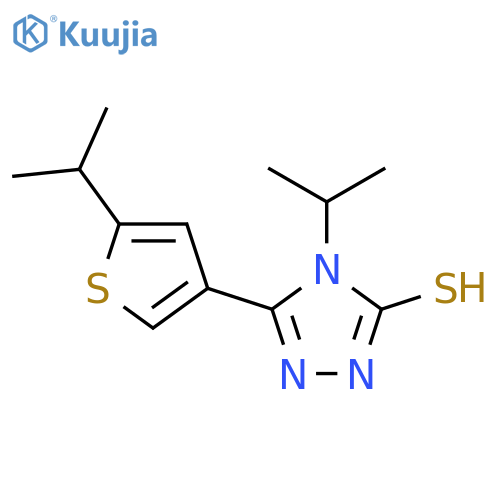 4-Isopropyl-5-(5-isopropylthien-3-yl)-4H-1,2,4-triazole-3-thiol structure