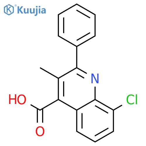 8-CHLORO-3-METHYL-2-PHENYLQUINOLINE-4-CARBOXYLIC ACID structure