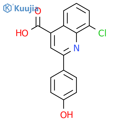 8-Chloro-2-(4-hydroxyphenyl)quinoline-4-carboxylic acid structure