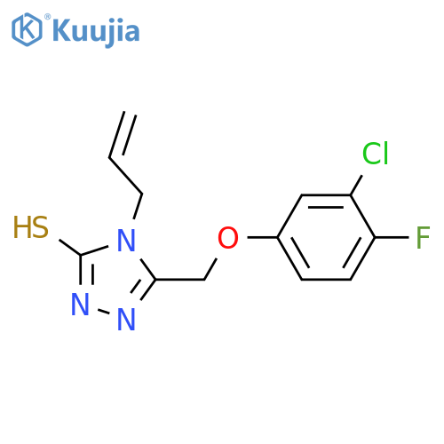 4-Allyl-5-((3-chloro-4-fluorophenoxy)methyl)-4H-1,2,4-triazole-3-thiol structure