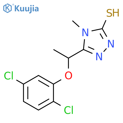 5-1-(2,5-Dichlorophenoxy)ethyl-4-methyl-4H-1,2,4-triazole-3-thiol structure