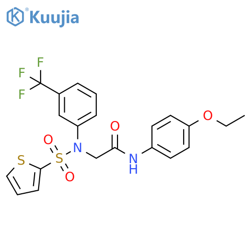 Acetamide,N-(4-ethoxyphenyl)-2-[(2-thienylsulfonyl)[3-(trifluoromethyl)phenyl]amino]- structure