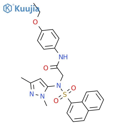 Acetamide,2-[(1,3-dimethyl-1H-pyrazol-5-yl)(1-naphthalenylsulfonyl)amino]-N-(4-ethoxyphenyl)- structure