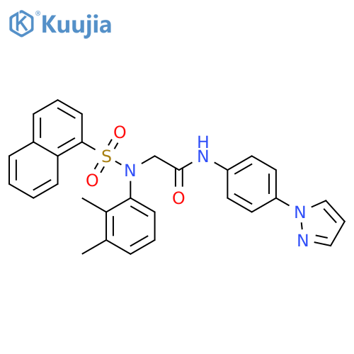 Acetamide,2-[(2,3-dimethylphenyl)(1-naphthalenylsulfonyl)amino]-N-[4-(1H-pyrazol-1-yl)phenyl]- structure