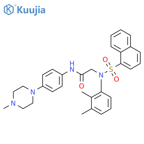 Acetamide,2-[(2,3-dimethylphenyl)(1-naphthalenylsulfonyl)amino]-N-[4-(4-methyl-1-piperazinyl)phenyl]- structure