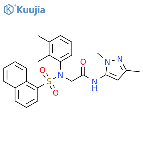 Acetamide,2-[(2,3-dimethylphenyl)(1-naphthalenylsulfonyl)amino]-N-(1,3-dimethyl-1H-pyrazol-5-yl)- structure