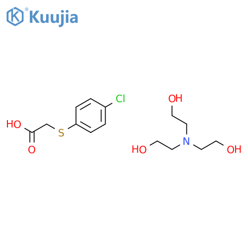 [(4-chlorophenyl)sulfanyl]acetic acid - 2,2',2''-nitrilotriethanol (1:1) structure