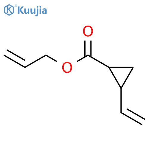 Cyclopropanecarboxylic acid, 2-ethenyl-, 2-propenyl ester, trans- (9CI) structure