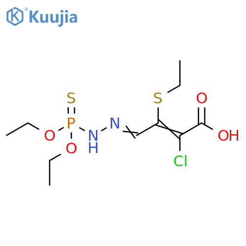 2-Butenoic acid,2-chloro-4-[(diethoxyphosphinothioyl)hydrazono]-3-(ethylthio)- structure