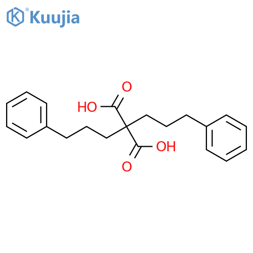 2,2-Bis(3-phenylpropyl)propanedioic acid structure