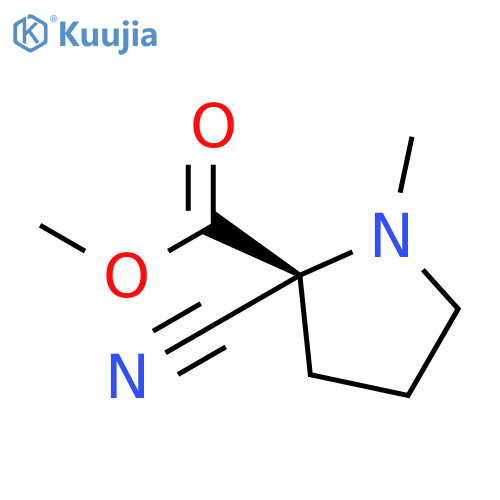 Proline, 2-cyano-1-methyl-, methyl ester (9CI) structure
