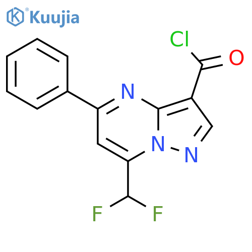 7-(Difluoromethyl)-5-phenylpyrazolo[1,5-a]pyrimidine-3-carbonyl chloride structure
