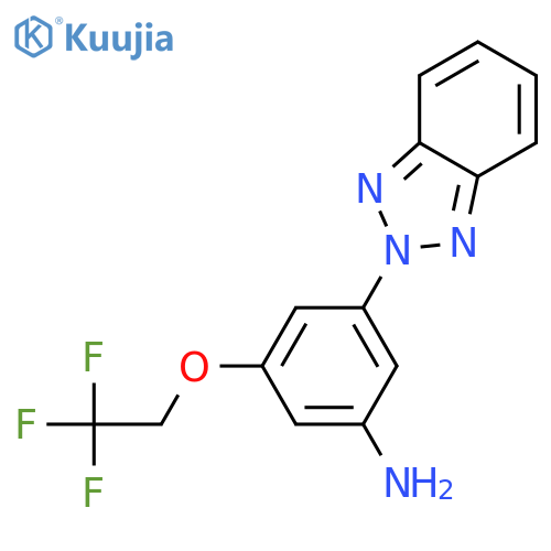 3-(2H-1,2,3-benzotriazol-2-yl)-5-(2,2,2-trifluoroethoxy)aniline structure