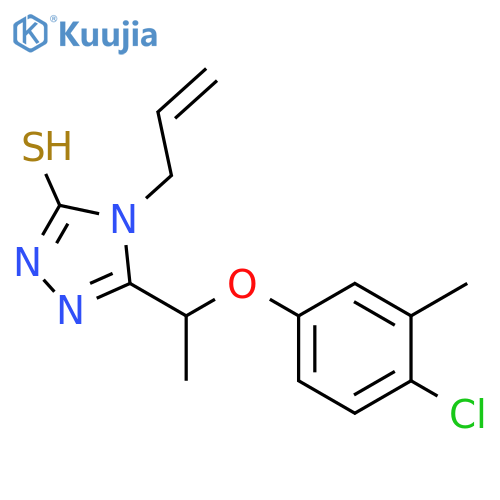 4-Allyl-5-(1-(4-chloro-3-methylphenoxy)ethyl)-4H-1,2,4-triazole-3-thiol structure