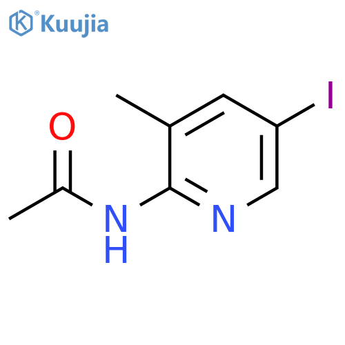 N-(5-iodo-3-methylpyridin-2-yl)acetamide structure