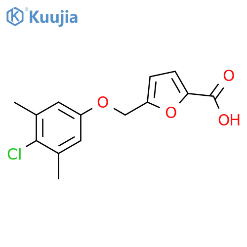 5-(4-chloro-3,5-dimethylphenoxy)methylfuran-2-carboxylic acid structure
