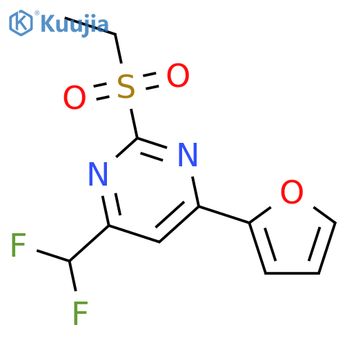 4-(difluoromethyl)-2-(ethanesulfonyl)-6-(furan-2-yl)pyrimidine structure