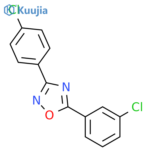 5-(3-chlorophenyl)-3-(4-chlorophenyl)-1,2,4-oxadiazole structure