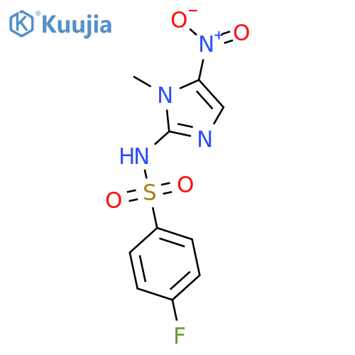 Benzenesulfonamide, 4-fluoro-N-(1-methyl-5-nitro-1H-imidazol-2-yl)- structure