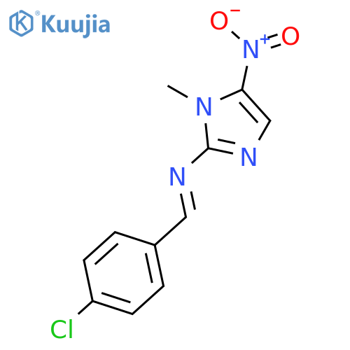 1H-Imidazol-2-amine, N-[(4-chlorophenyl)methylene]-1-methyl-5-nitro- structure