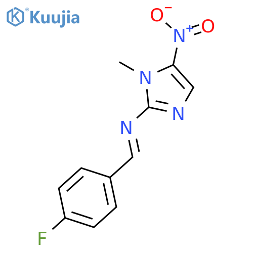1H-IMIDAZOL-2-AMINE, N-[(4-FLUOROPHENYL)METHYLENE]-1-METHYL-5-NITRO- structure