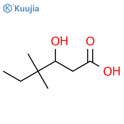 3-Hydroxy-4,4-dimethylhexanoic acid structure