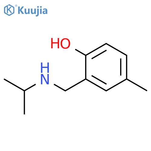 4-methyl-2-{(propan-2-yl)aminomethyl}phenol structure