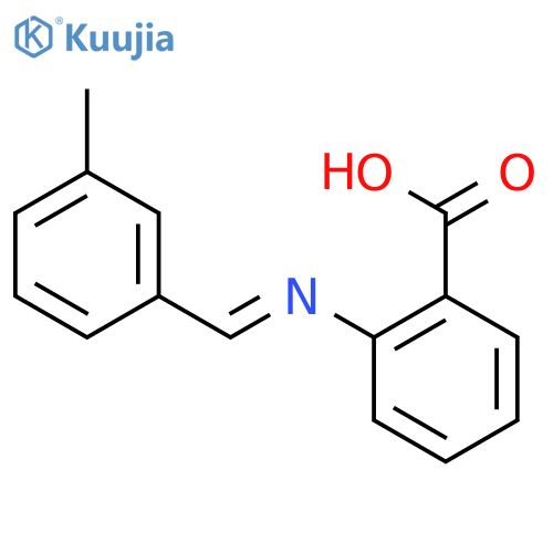 Benzoic acid, 2-[[(3-methylphenyl)methylene]amino]- structure