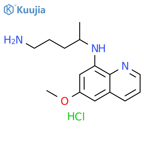1,4-Pentanediamine, N4-(6-methoxy-8-quinolinyl)-, hydrochloride (1:1) structure