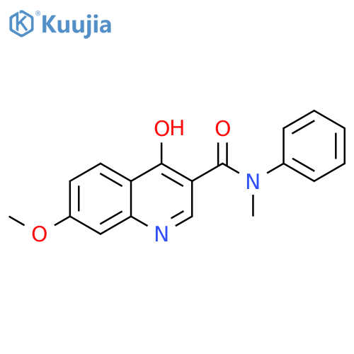 3-Quinolinecarboxamide, 4-hydroxy-7-methoxy-N-methyl-N-phenyl- structure
