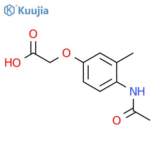 2-(4-acetamido-3-methylphenoxy)acetic acid structure