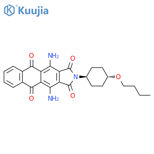 1H-Naphth[2,3-f]isoindole-1,3,5,10(2H)-tetrone, 4,11-diamino-2-(4-butoxycyclohexyl)-, trans- (9CI) structure