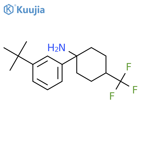 CYCLOHEXANAMINE, 1-[3-(1,1-DIMETHYLETHYL)PHENYL]-4-(TRIFLUOROMETHYL)- structure
