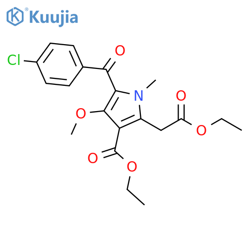 1H-Pyrrole-2-acetic acid, 5-(4-chlorobenzoyl)-3-(ethoxycarbonyl)-4-methoxy-1-methyl-, ethyl ester structure