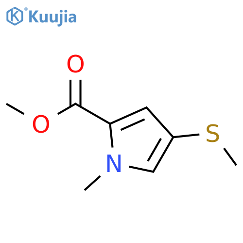 1H-Pyrrole-2-carboxylic acid, 1-methyl-4-(methylthio)-, methyl ester structure