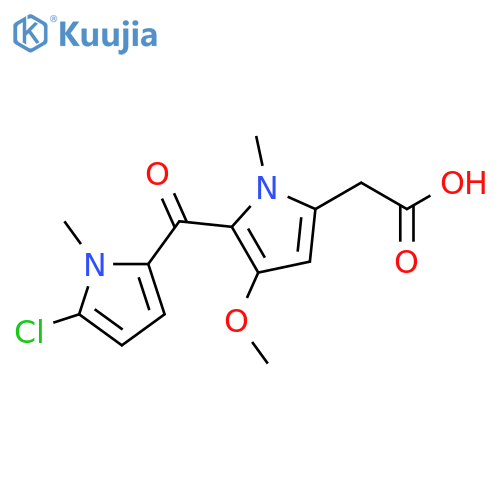 1H-Pyrrole-2-acetic acid, 5-[(5-chloro-1-methyl-1H-pyrrol-2-yl)carbonyl]-4-methoxy-1-methyl- structure