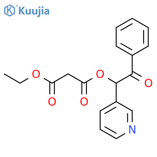 Propanedioic acid, ethyl 2-oxo-2-phenyl-1-(3-pyridinyl)ethyl ester structure