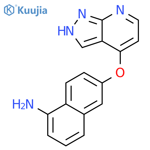 1-NAPHTHALENAMINE, 6-(1H-PYRAZOLO[3,4-B]PYRIDIN-4-YLOXY)- structure