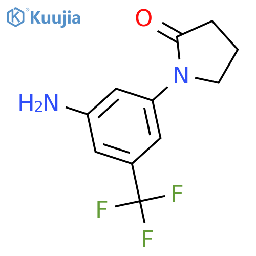 2-PYRROLIDINONE, 1-[3-AMINO-5-(TRIFLUOROMETHYL)PHENYL]- structure